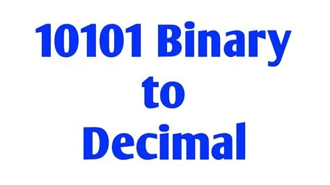 What does 10101 mean in binary