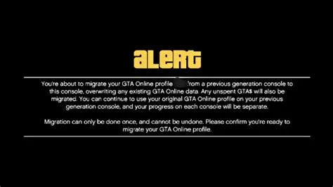 Does migrating your gta account delete everything