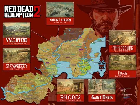 How many states are in red dead redemption