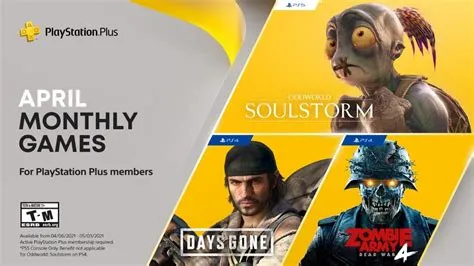 What are the free ps plus games for april