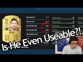 What was messis lowest fifa rating?