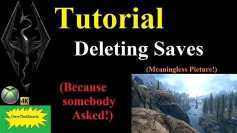 How do i delete skyrim special edition saves on pc