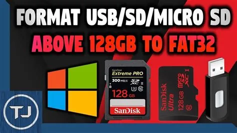 Can you format a 128gb sd card to fat32