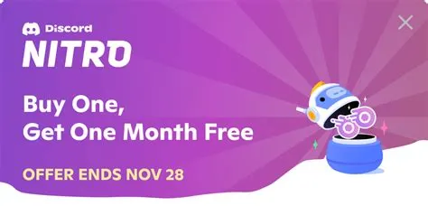 How to get 1 month free nitro