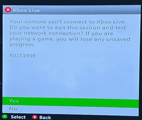 How do i fix my xbox live connection error