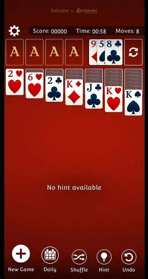 Do you have a limited amount of moves in solitaire