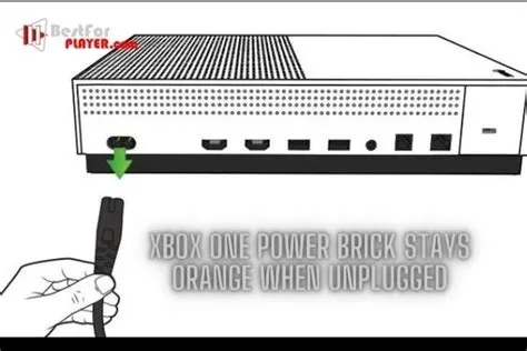 Why is my xbox power brick orange when unplugged