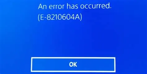 What is error code e 82106o4a