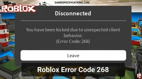 Is roblox error code 268 a ban