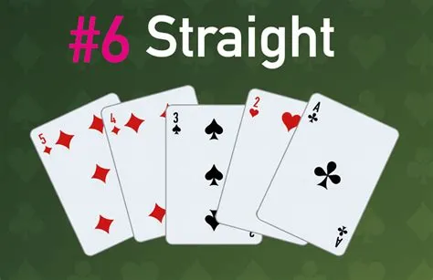 Can a straight in poker end in a 2