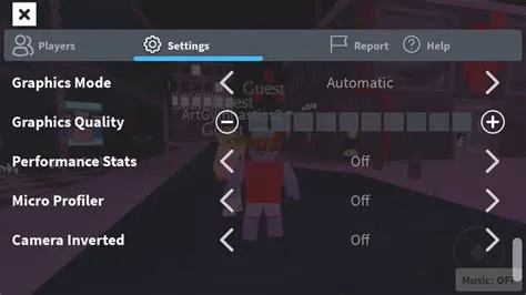 How do you turn on graphics on roblox