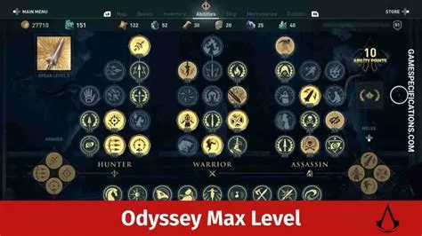 What is the max level in assassins creed odyssey