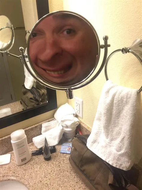 Do we see ourselves uglier in the mirror