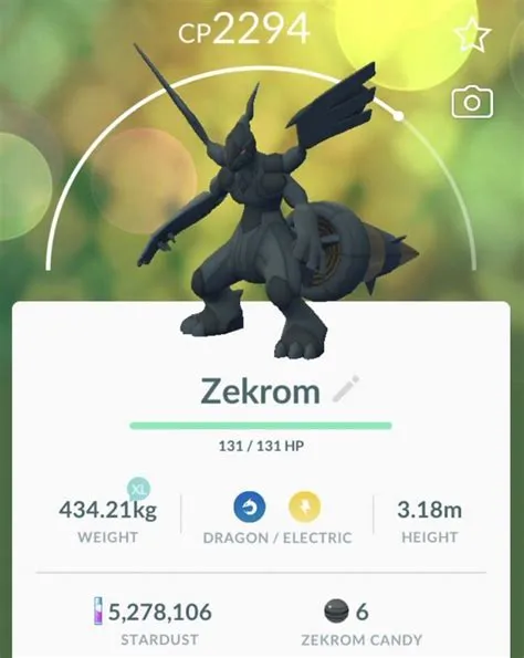 In which pokemon can you catch zekrom