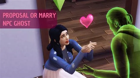 Can a sim marry a ghost sims 4