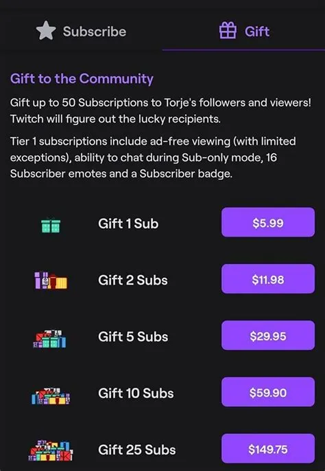 How to gift 100 subs on twitch