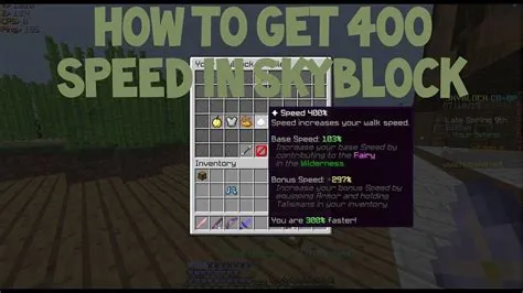 How do you get 400 speed in skyblock