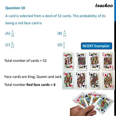 What is the probability of selecting a face card from a pack of 26 red cards