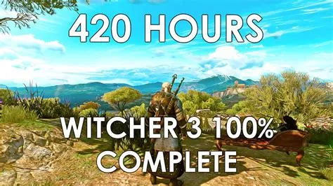 How long would it take to 100 the witcher 3