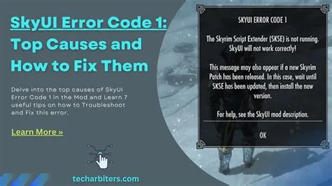 What is skyui code 1