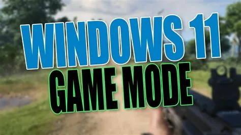 Should i enable game mode windows 11