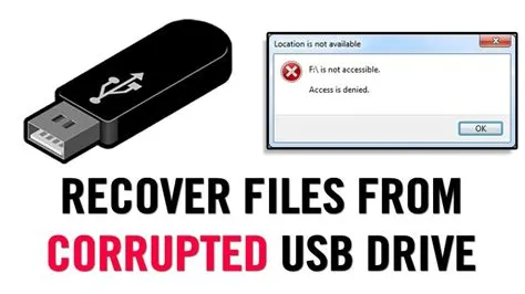 Can a corrupted usb be recovered