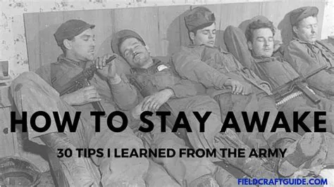 How do soldiers stay awake