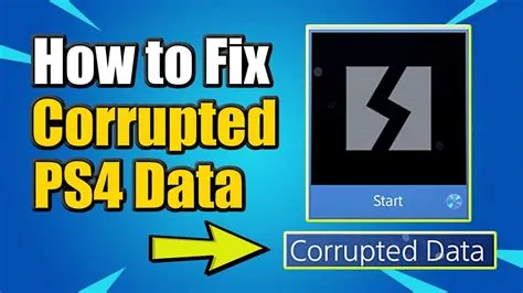 What happens if you delete corrupted data on ps4