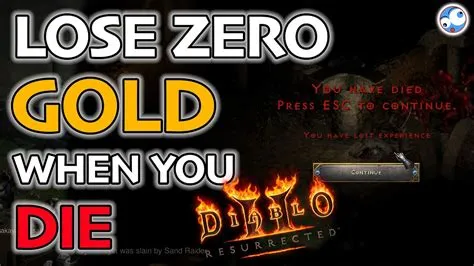 Do you lose all gold in diablo 2