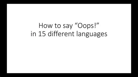 Which language is 100 oops