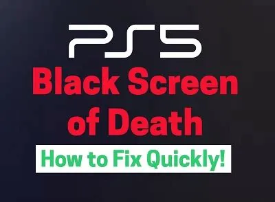 What is the black screen of death ps5