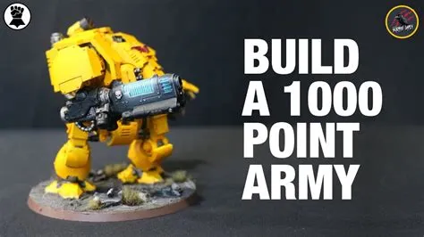 What size is a 1000 point warhammer 40k game