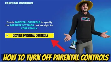 How do i turn off parental controls on fortnite